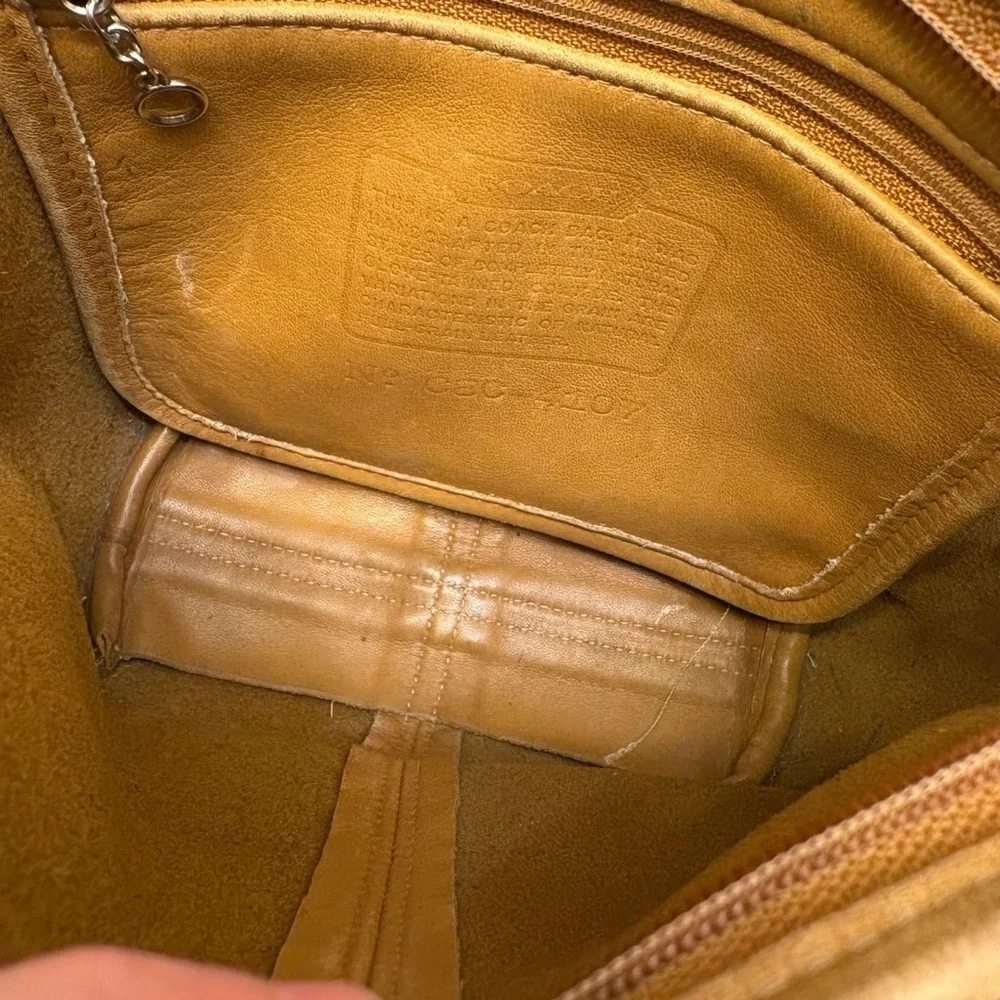 Coach 4107 mini market crossbody bag tan leather